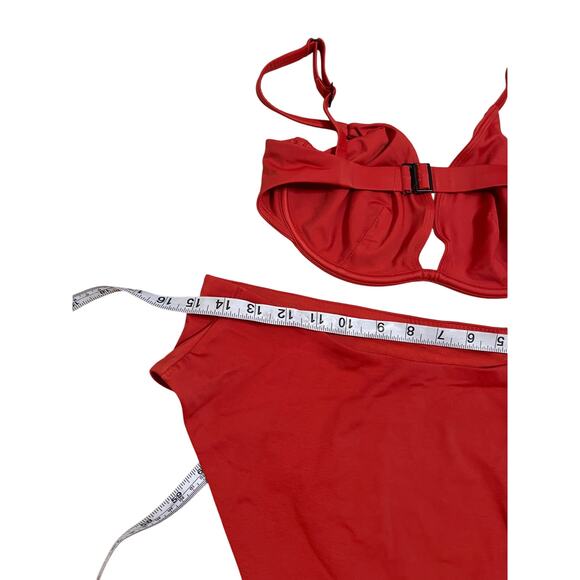 Cuup Bikini Set in Lava The Plunge Womans 11/34E-36D and 5/XL NWOT - Picture 13 of 15